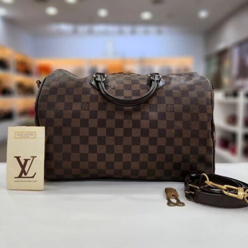 Louis Vuitton Damier Ebene Bandouliere Speedy 35 Tote Bag N41182