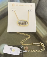 New Kendra Scott  Dollie Pendant Necklace in Gold And Silver