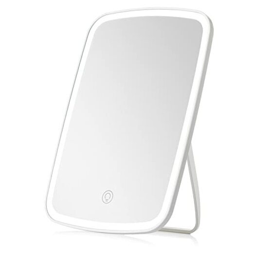 Rechargeable LED Travel Makeup Mirror with Lights for On-the-Go Beauty-image