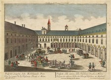 Prospetto della entrata della Residenza Ducale a Milano