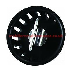 JR Products Black Screw-In RV Sink Strainer – Great For American Motorhomes
