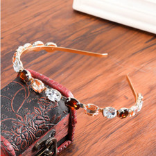 HANDMADE MULTI-COLOURED RHINESTONE HEADBAND HAIR ACCESSORY, BRIDAL OR RACES