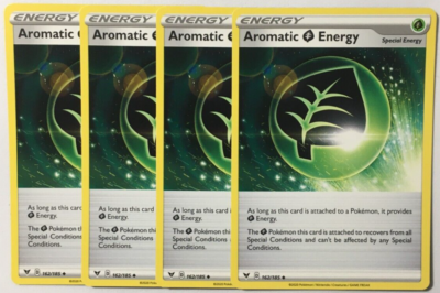 POKEMON 4X AROMATIC ENERGY 162/185 VIVID VOLTAGE UNCOMMON ENERGY NEAR MINT