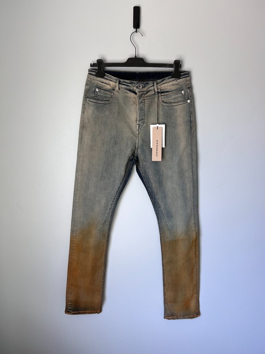 Rick Owens DRKSHDW Detroit Cut Jeans - Size 32 - Sky Orange Rick Owens DRKSHDW Detroit Cut Jeans - Size 32 - Sky Orange