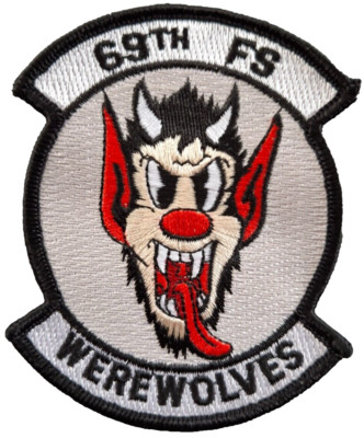 69th Fighter Squadron US Air Force gestickter Aufnäher Abzeichen