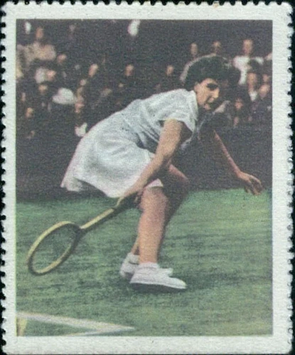 bh34 rara original figurina card quiz calendario 1952 n 143 tennis usa