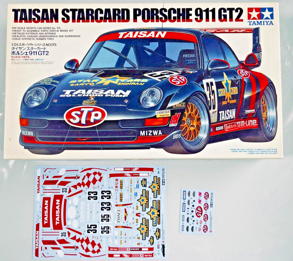 TAMIYA 1/24 TAISAN STARCARD PORSCHE 911 GT2 w/NEW DECALS TAMIYA 1/24 TAISAN STARCARD PORSCHE 911 GT2 w/NEW DECALS