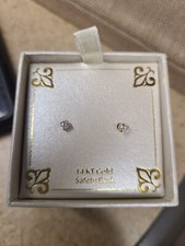 14K Yellow Gold 3mm CZ Earrings 175