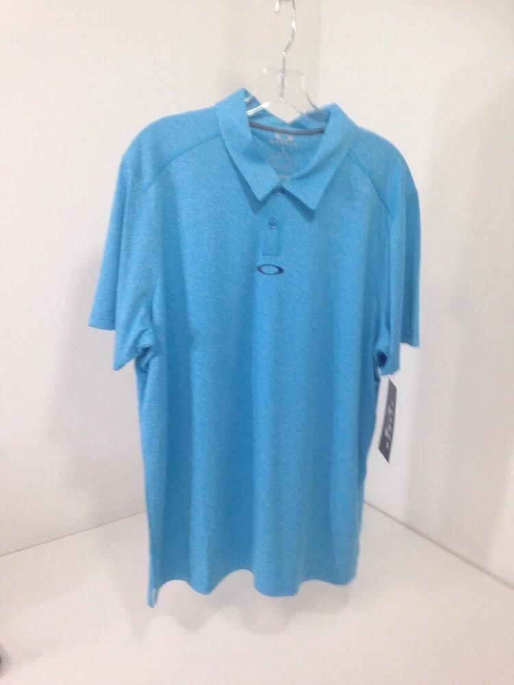 OAKLEY MEN'S ROMAN POLO SHIRT PACIFIC BLUE HEATHER XL NWT $65