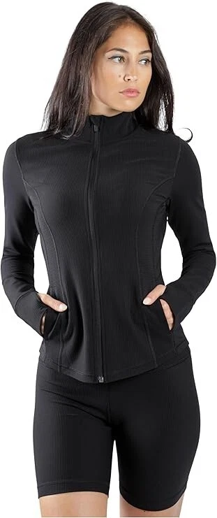 Новый с Ярлыками 90 градусов на Reflex полный молнии работает трек куртка черный размер XL $90 11HL417 - Изображение 2 из 4