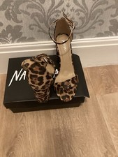 Nasty Gal Leopard Print Sandals Size 6