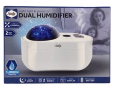 Sealy Night Light & Projector Dual Humidifier - 2 Slides, 1,000 ml, Rechargable