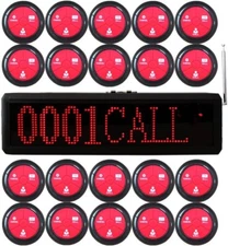 Restaurant Calling System Customers Patient Wireless Pager System Black-red