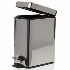 5L 5 LITER BATHROOM TOILET SLIM PEDAL BIN DUST RUBBISH WASTE BIN MATT FINISH
