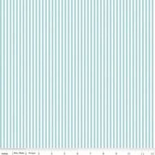 Fat Quarter Riley Blake 1/8 Stripe Aqua Cotton Quilt Fabric