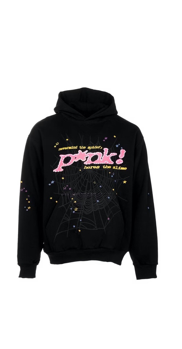 NEW Spider Worldwide × Young Thug Sp5der Black Hoodie Sz M 100