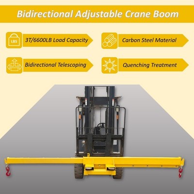 Dual-use Adjustable Forklift Crane 3T Mobile Crane Lifting Hoist Truss Jib Boom