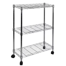 Chrome 3-Tier Metal Garage Storage Shelving Unit 9.1 In. W X 32 In. H X 22.50 In