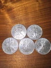 5x 2011 1 oz American Silver Eagle ASE Type 1 Coins BU (5oz .999 silver) Lot 2