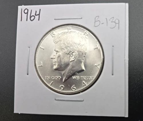 1964 Kennedy Half Dollar Coins – 90%--AU--B-139