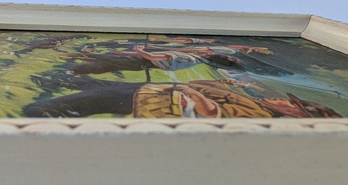 Vtg MCM Hy Hintermeister Rabbit Hole First Bite Embossed 3D Raised Framed Print - Picture 9 of 18