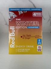 4 Pack Red Bull Winter Edition: Fuji Apple-Ginger 12 Fl Oz Cans  Sugar Free