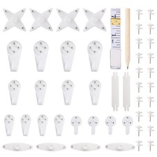 1set Plastic with Iron Non-trace Hook Hanger Picture Hanging Hooks with PVC