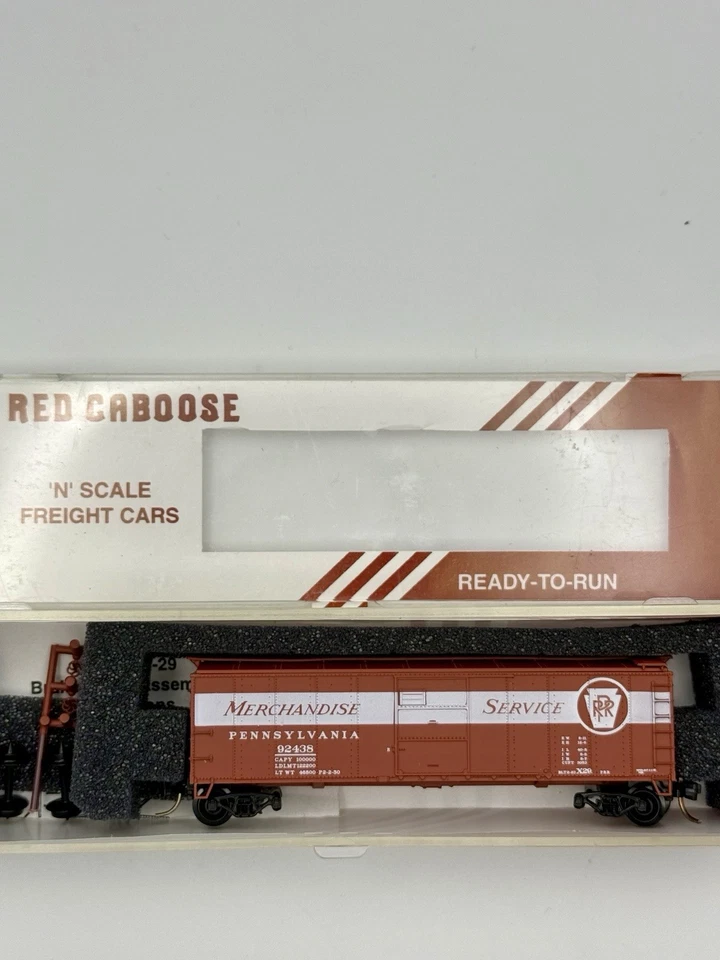 RARE NIOB N RED CABOOSE 17026-11 X-29 BOXCAR MERCHANDISE SERVICE PENNSYLVANIA RR - Image 4 of 4