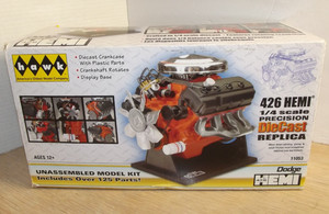1/4 426 Dodge Street HEMI Engine Adult Model w/ Diecast 11053, 6 Missing pieces