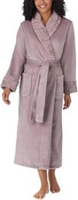 Carole Hochman Womens Robe Plush Wrap, Grey, 3X