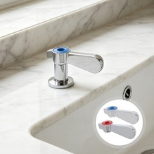 2Pcs Metal Faucet Handles Replacement with Comfortable Grip for Bathroom Kitchen