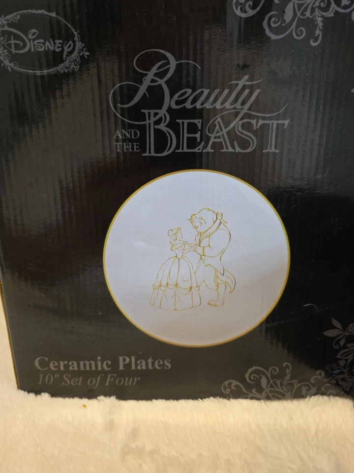 Conjunto de 4 tigelas e pratos de cerâmica Disney Beauty And The Beast cada - Imagem 3 de 4