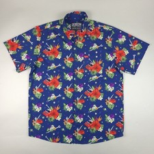 Dixxon Shirt Mens Large Blue Snap On Tools Limited Edition Hawaiian Flannel Co