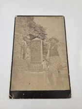 Antique Cabinet Card Masonic Burial 1883 Joseph Black Amazing Mason Piece!