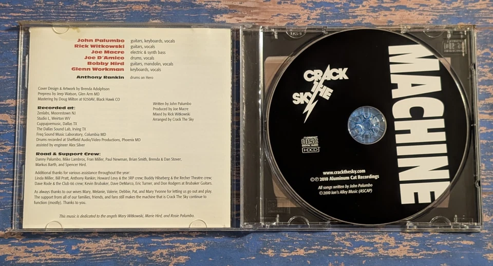 Crack The Sky - Machine (2010 CD) Aluminum Cat West Virginia Prog Rock Palumbo Foto 2 de 4