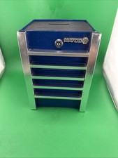 Matco Tools Promotional Mini Toolbox Piggy Bank No Keys Blue Tool Storage Box