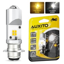 1PCS AUXITO White Motorcycle Amber LED Light Bulb For Motorcycles, ATV, UTV T19