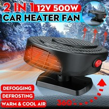 500W Car Heater Portable Electric Heating Fan Defogger Defroster Demister 12V