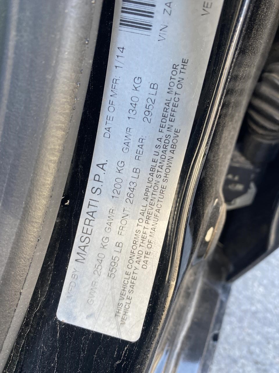 Used Ignition Switch fits: 2014 Maserati GHIBLI  Grade A