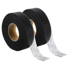 2 Rolls 80 Yard 1 1/5 Inch Iron-on Hemming Tape Stitch Witchery Hem Black