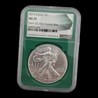 2015 American Silver Eagle Dollar Coin NGC Ms70 Green Core