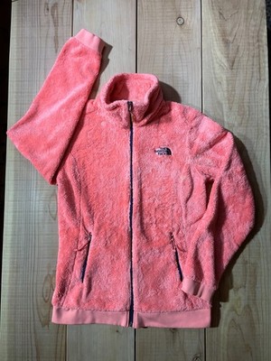THE NORTH FACE Osito Jacket Women's S Peach Pink FullZip Plush Soft Fleece Cozy