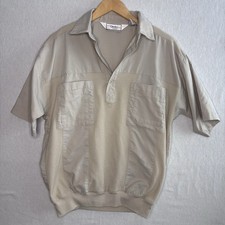 Vintage 80s/90s Banded Bottom Grandpa Classics by Palmland Polo Shirt Mens M