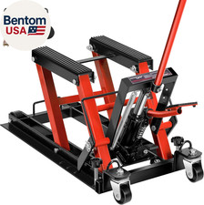 Hydraulic Motorcycle Lift Jack 1500 Lbs Capacity Steel Atv Lifts Stand Hoist Wit