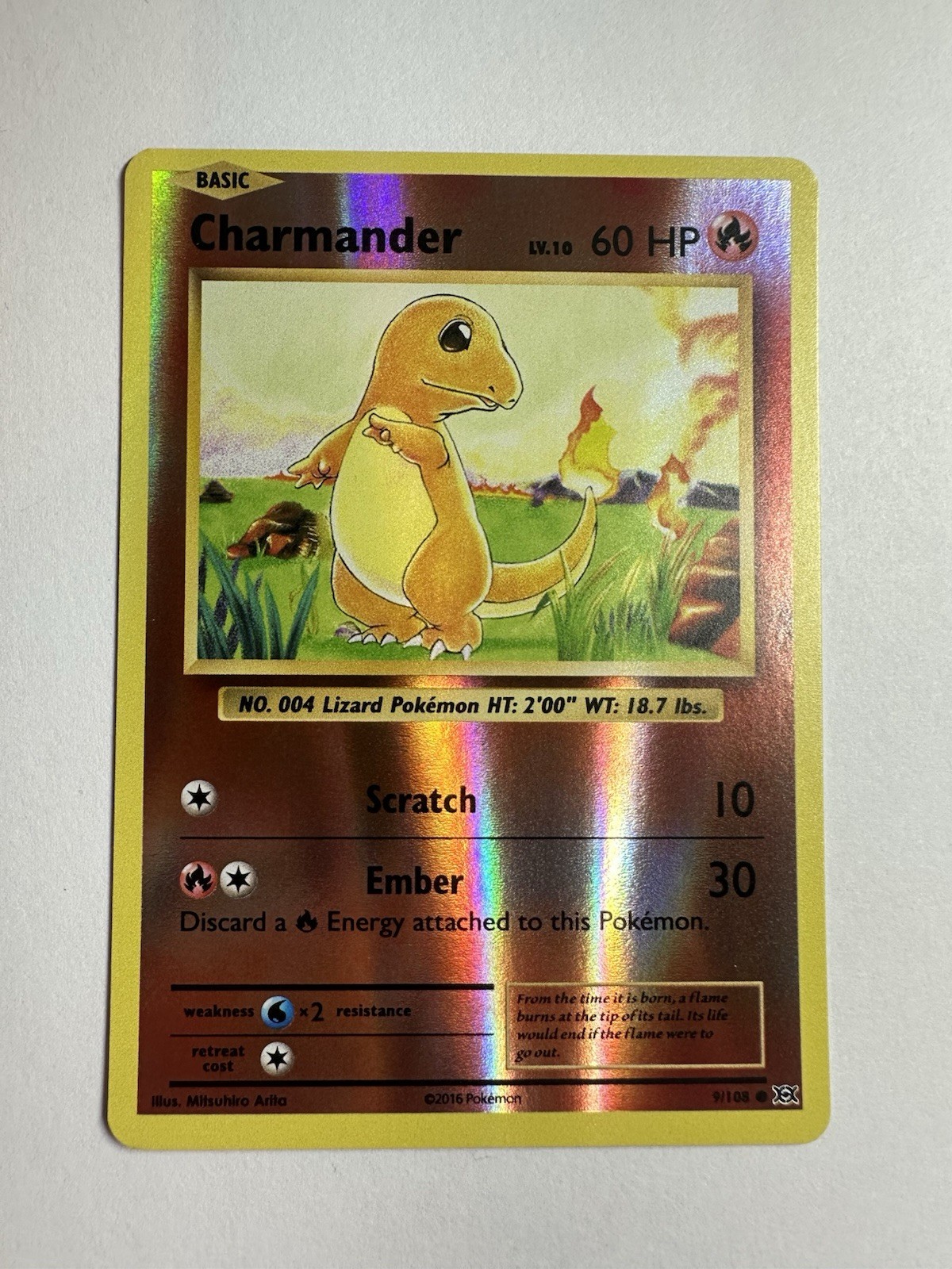 Pokemon TCG XY Evolutions Charmander 9/108 Reverse Holo Common Card