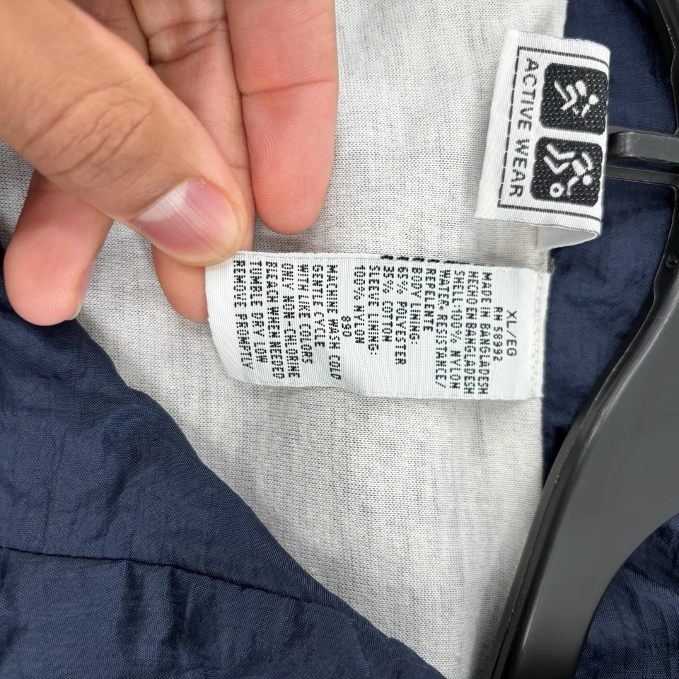Chaqueta cortavientos Active Wear para hombre gris azul marino borgoña talla XL Y2K de colección Foto 3 de 4