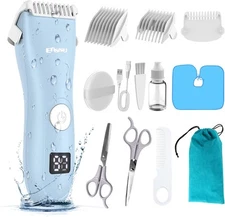 Baby Hair Clippers, Professional Quiet Trimmer for Kids and Blue 