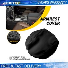 Black Armrest Cover For Infiniti Qx60 2014-2020 Center Console Lid Leather Pad Black Armrest Cover For Infiniti Qx60 2014-2020 Center Console Lid Leather Pad