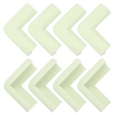 Table Corner Protectors, 8Pcs 55x24x8mm Rubber Foam Furniture Edge Cover White 