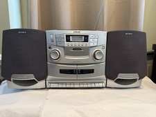 💚Vtg Sony CFD-ZW755 CD/Radio/Dual Cassette Boombox Stereo System - Works Great!